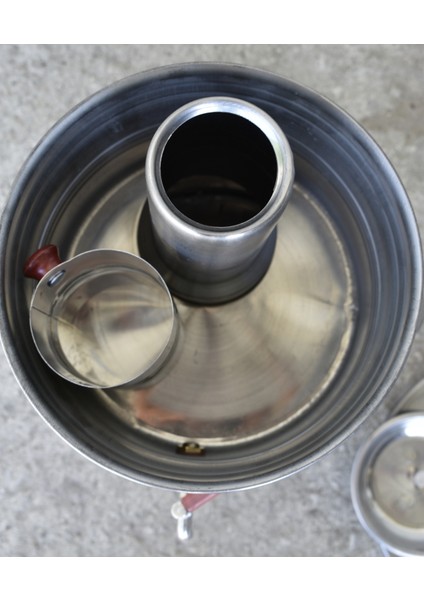 Paslanmaz Odunlu Semaver Tek Musluklu 3,5 Litre