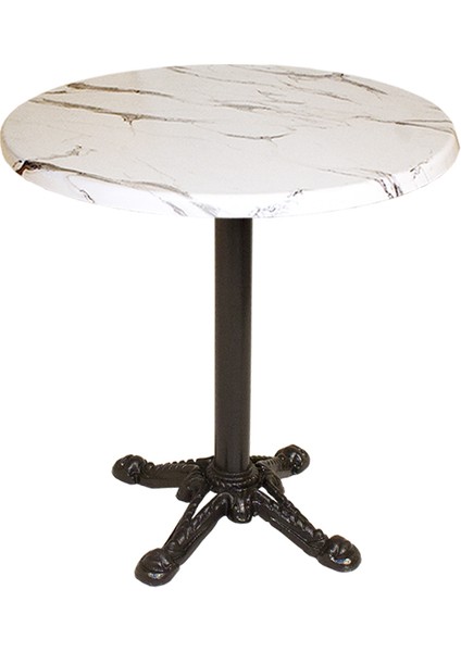 Çipa Werzalit Yuvarlak Masa Q60 Esb - Bianco Carrara Beyaz