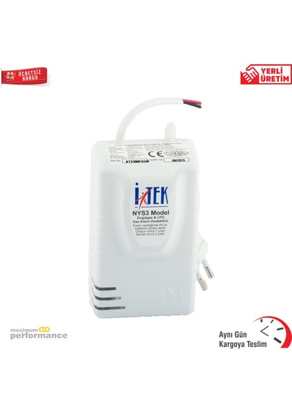 Itek Nys3 Alarmlı Gaz Dedektörü