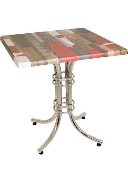 Buket Werzalit Kare Mutfak Masası 70X70 - Red Wood