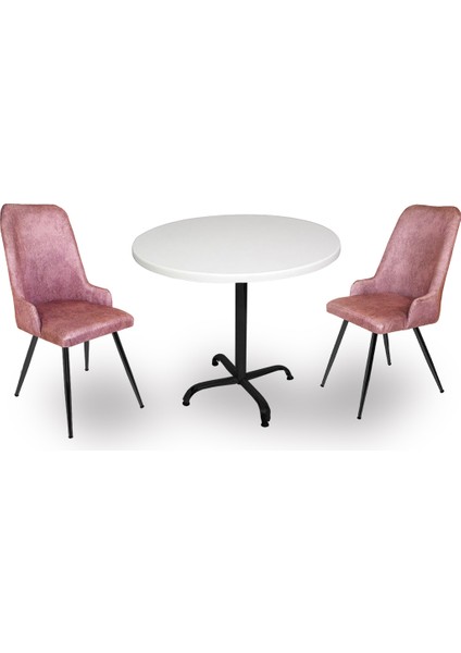 Indigo Werzalit Yuvarlak - Çırağan Fiskos Seti (90 cm Çap) - Pembe