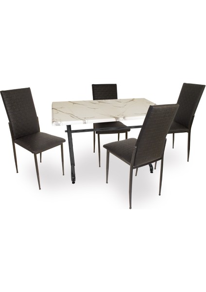 Valerya Werzalit - Gözde Masa Takımı (80X120) - Bianca Carraro Siyah