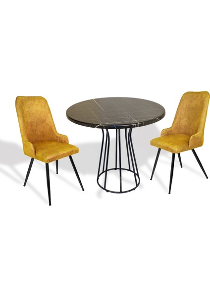 Palermo Werzalit - Çırağan Fiskos Takımı Q80 - Royal Mermer Sarı