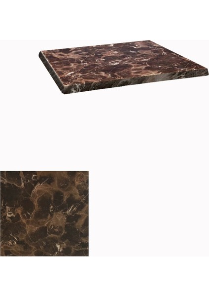 Werzalit Masa Tablası 80X80 - Brownie Mermer