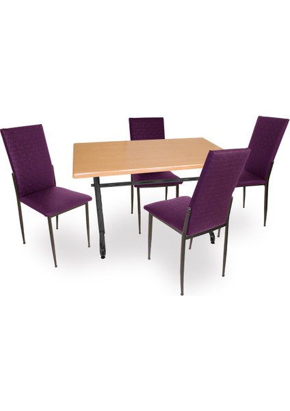 Valerya Werzalit - Gözde Mutfak Masa Takımı (70X120) - Mor