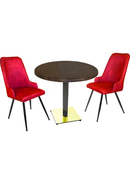 Karanfil Gold Werzalit Yuvarlak - Çırağan Gold Fiskos Seti (Q90) - Bordo