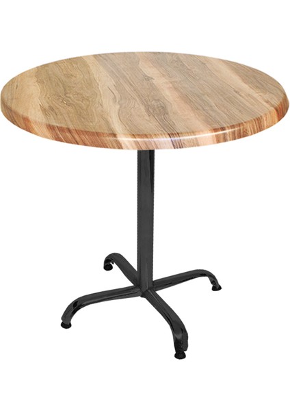 Indigo Werzalit Yuvarlak Mutfak Masası 80CM Çap (Esb Siyah) - Indiana Wood