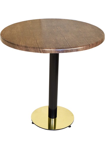 Karanfil Werzalit Yuvarlak Gold Masa Q80 - Antik Dark