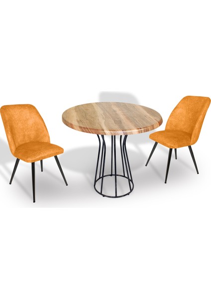 Palermo Werzalit - Nilüfer 2 Li Masa Takımı Q80 - Indiana Wood Sarı