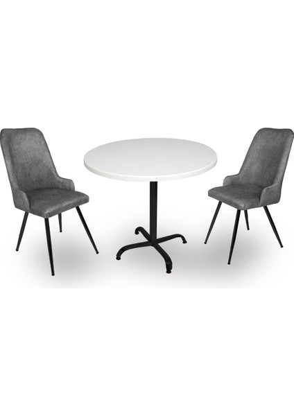 Indigo Werzalit Yuvarlak - Çırağan Fiskos Seti (90 cm Çap) - Füme