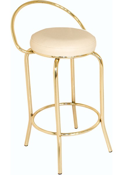 Bar Taburesi Arkalıklı Gold - Krem