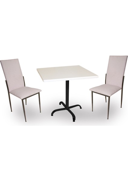 Indigo Werzalit Kare - Gözde Fiskos Seti (80X80) - Beyaz