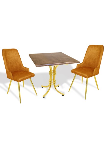 Buket Werzalit Kare - Çırağan Gold Fiskos Seti - Antik Dark Kiremit