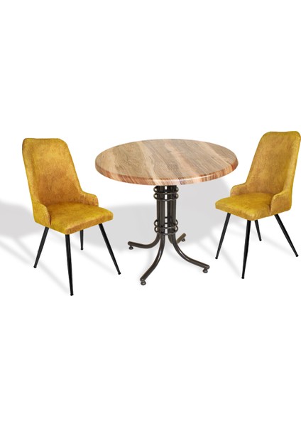 Buket Werzalit Yuvarlak Esb-Çırağan Fiskos Seti - Indiana Wood Sarı