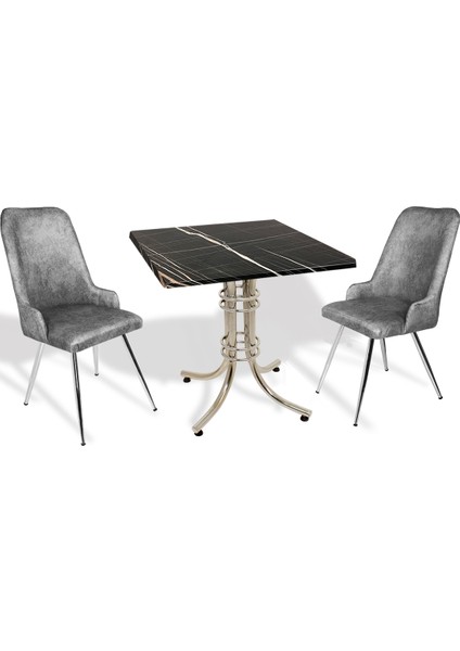 Buket Werzalit Kare - Çırağan Fiskos Seti - Royal Mermer Füme