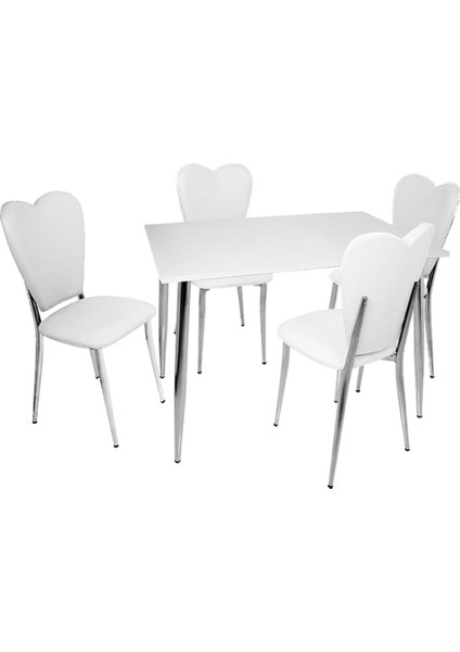 Aşk-I Derun - Manolya Mutfak Masa Takımı - Beyaz