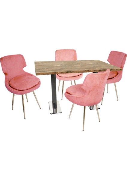 Çipa Laminat Selakulak Masa Takımı - Pembe