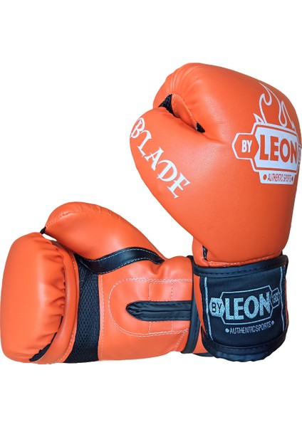 Leon Blade Training Boks, Kick Boks ve Muay Thai Eldiveni Turuncu 8 Oz