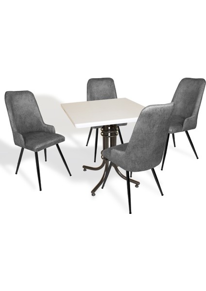 Buket Werzalit Kare Esb -Çırağan Mutfak Masa Takımı - Füme