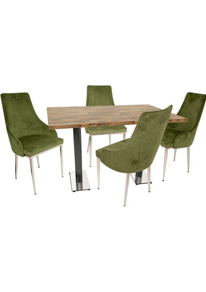 Karanfil Laminat - Stil Masa Takımı - Yeşil