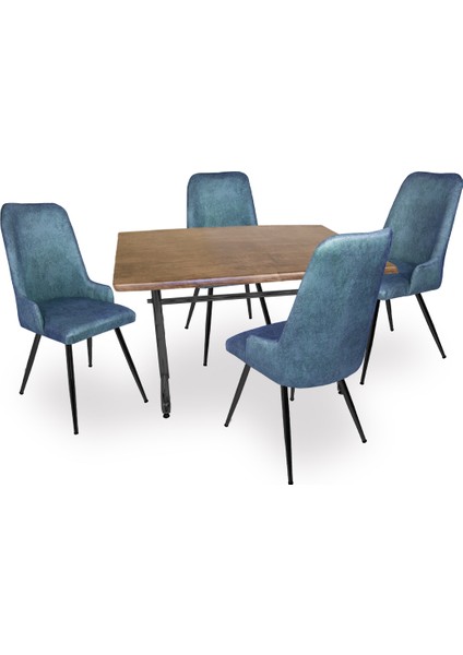 Valerya Werzalit - Çırağan Masa Takımı - Antik Dark Mavi