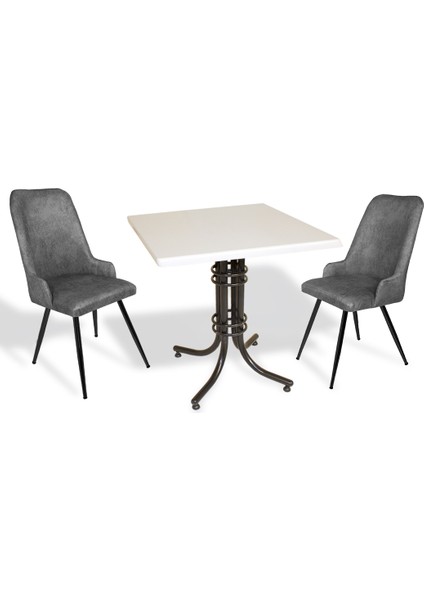 Buket Werzalit Kare Esb-Çırağan 2li Mutfak Masa Takımı - Füme