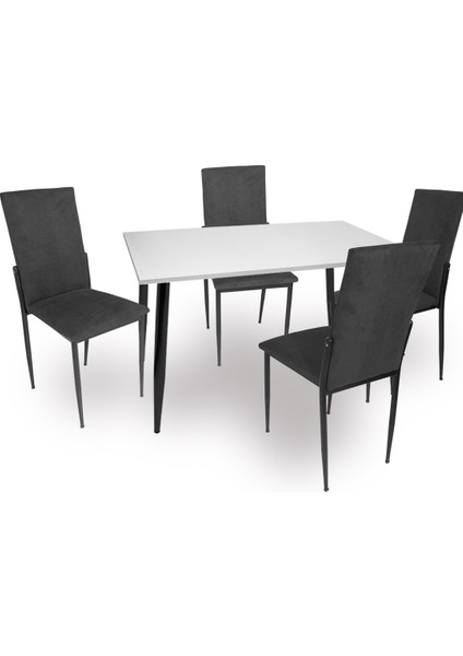 Manolya - Gözde Esb Mutfak Masa Takımı (Kumaş) - Siyah
