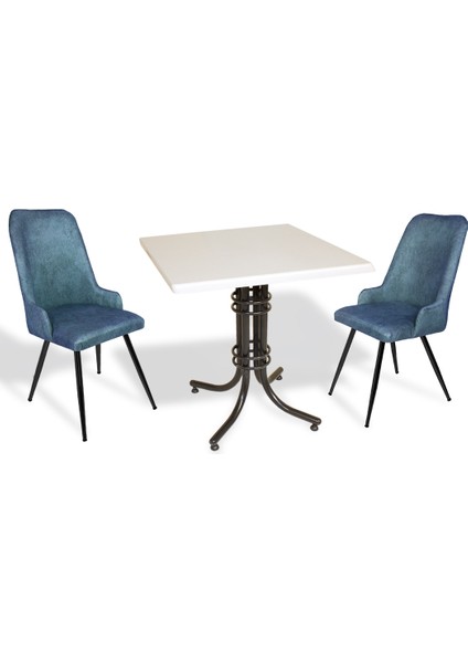 Buket Werzalit Kare Esb-Çırağan 2li Mutfak Masa Takımı - Mavi