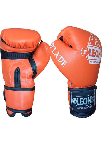 Leon Blade Training Boks, Kick Boks ve Muay Thai Eldiveni Turuncu 8 Oz