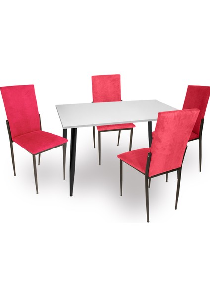 Manolya - Gözde Esb Mutfak Masa Takımı (Kumaş) - Kırmızı