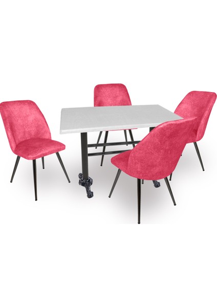 Çipa Werzalit Nilüfer Mutfak Masa Takımı - Pembe