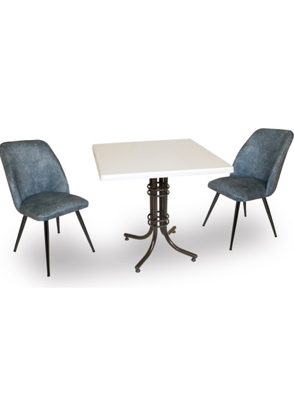 Buket Werzalit Kare Esb-Nilüfer 2li Mutfak Masa Takımı - Mavi