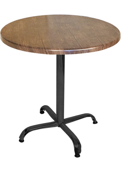 Indigo Werzalit Yuvarlak Mutfak Masası 70CM Çap (Esb Siyah) - Antik Dark