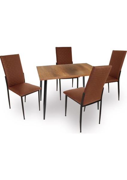 Manolya - Gözde Mutfak Masa Takımı - Kahve