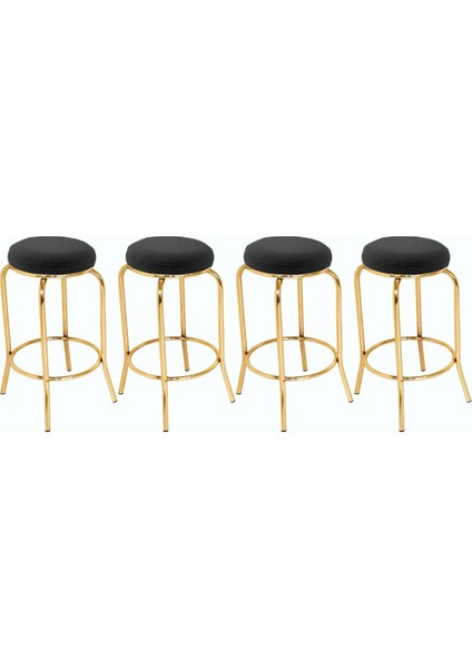 Bar Taburesi Gold (4 Adet) - Siyah