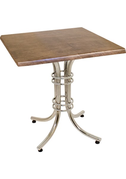 Buket Werzalit Kare Mutfak Masası 60X60 - Antik Dark