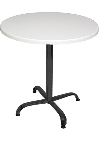 Indigo Werzalit Yuvarlak Mutfak Masası 70CM Çap (Esb Siyah) - Beyaz