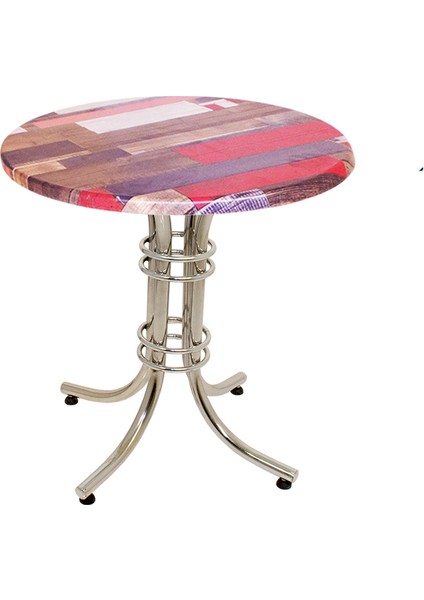 Buket Werzalit Yuvarlak Mutfak Masası Q60 - Red Wood