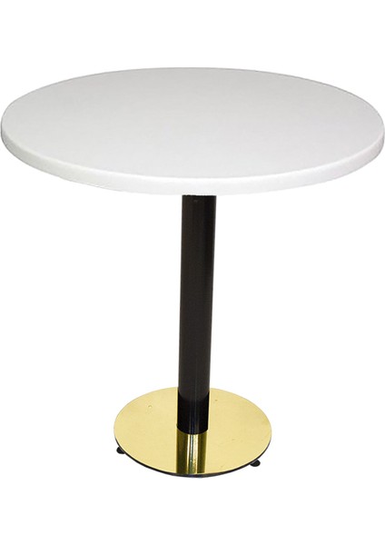 Karanfil Werzalit Yuvarlak Gold Masa Q80 - Beyaz
