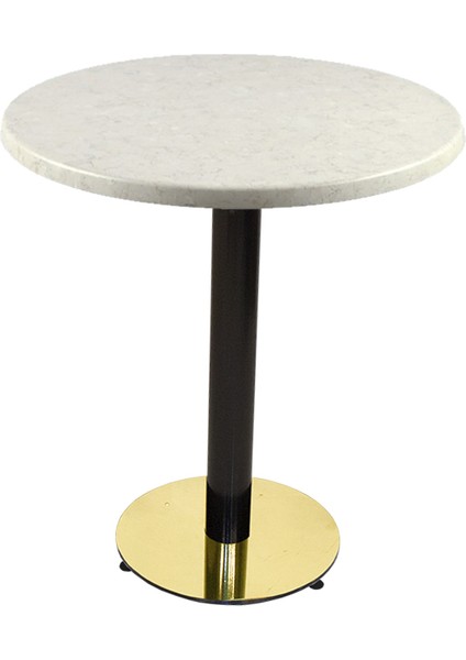 Karanfil Werzalit Yuvarlak Gold Masa Q70 - Beyaz