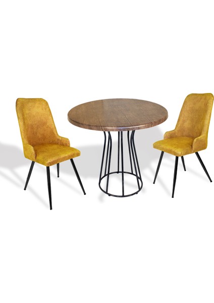 Palermo Werzalit - Çırağan Fiskos Takımı Q80 - Antik Dark Sarı