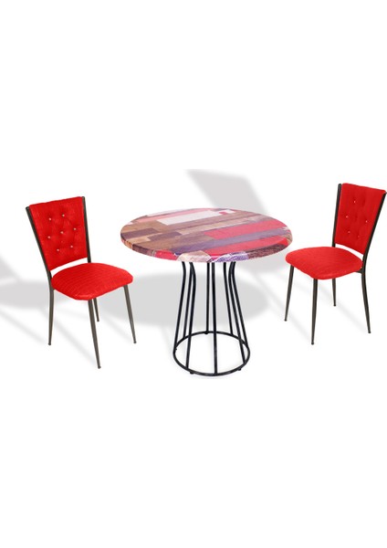 Palermo Werzalit - Kapitoneli Fiskos Takımı Q80 - Red Wood Kırmızı