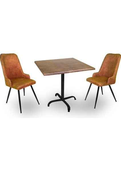 Indigo Werzalit Kare - Çırağan Fiskos Seti (70X70) - Antik Dark Kiremit