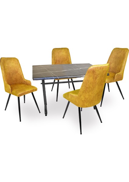 Valerya Werzalit - Çırağan Masa Takımı - Royal Mermer Sarı