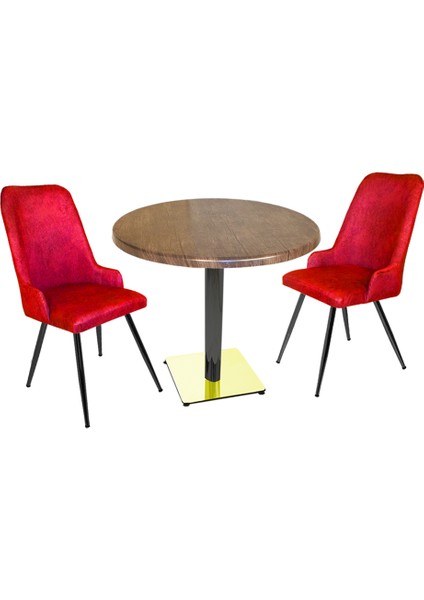 Karanfil Gold Werzalit Yuvarlak - Çırağan Gold Fiskos Seti (Q90) - Bordo