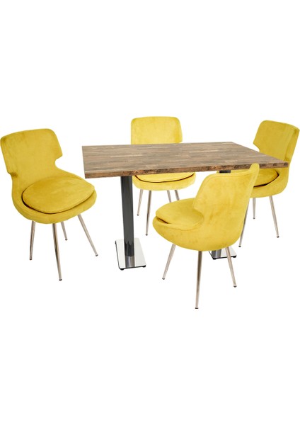 Çipa Laminat Selakulak Masa Takımı - Sarı