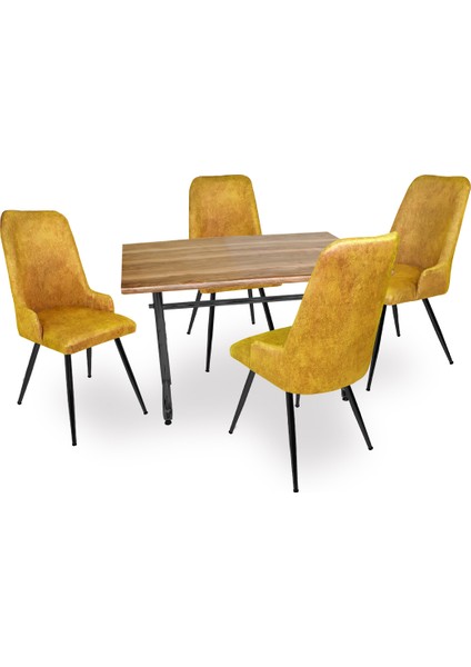 Valerya Werzalit - Çırağan Masa Takımı - Indıana Wood Sarı