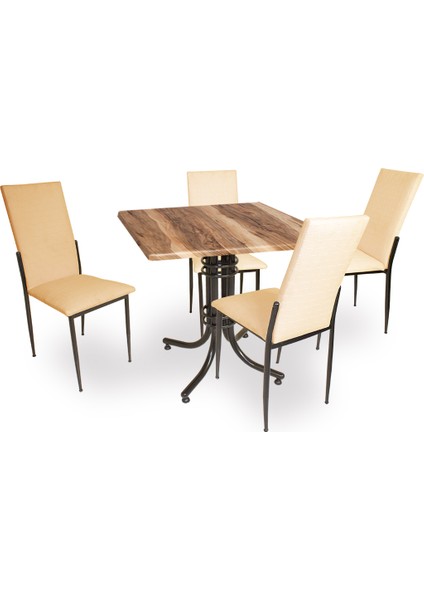 Buket Werzalit Kare Esb-Gözde Mutfak Masa Takımı - Indiana Wood Kapiçino