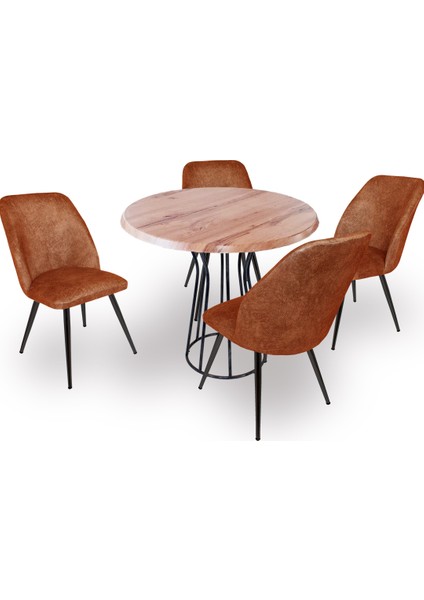 Palermo Werzalit - Nilüfer Mutfak Masa Takımı Q80 - Pony Kahve