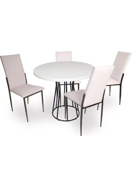 Palermo Werzalit - Gözde Mutfak Masa Takımı Q80 - Beyaz